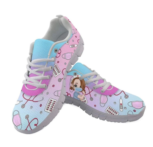 Pink & Blue Nurse Medical Shoes