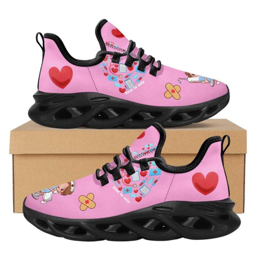 Pink Love Nurse Medical Shoes